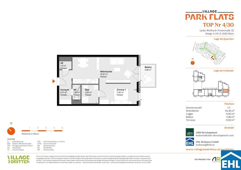 2-Zimmer-Wohnung kaufen in Wien – 52,46 m², € 419.000 – Bild 12 von 12
