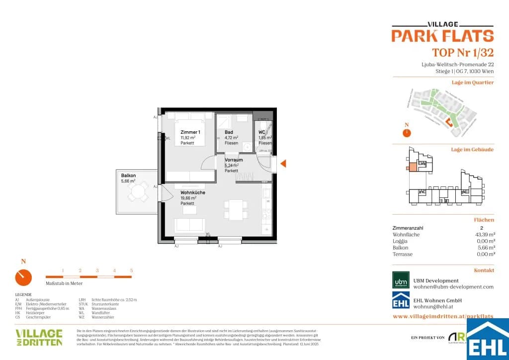 2-Zimmer-Wohnung kaufen in Wien – 43,88 m², € 375.000 – Bild 11 von 11