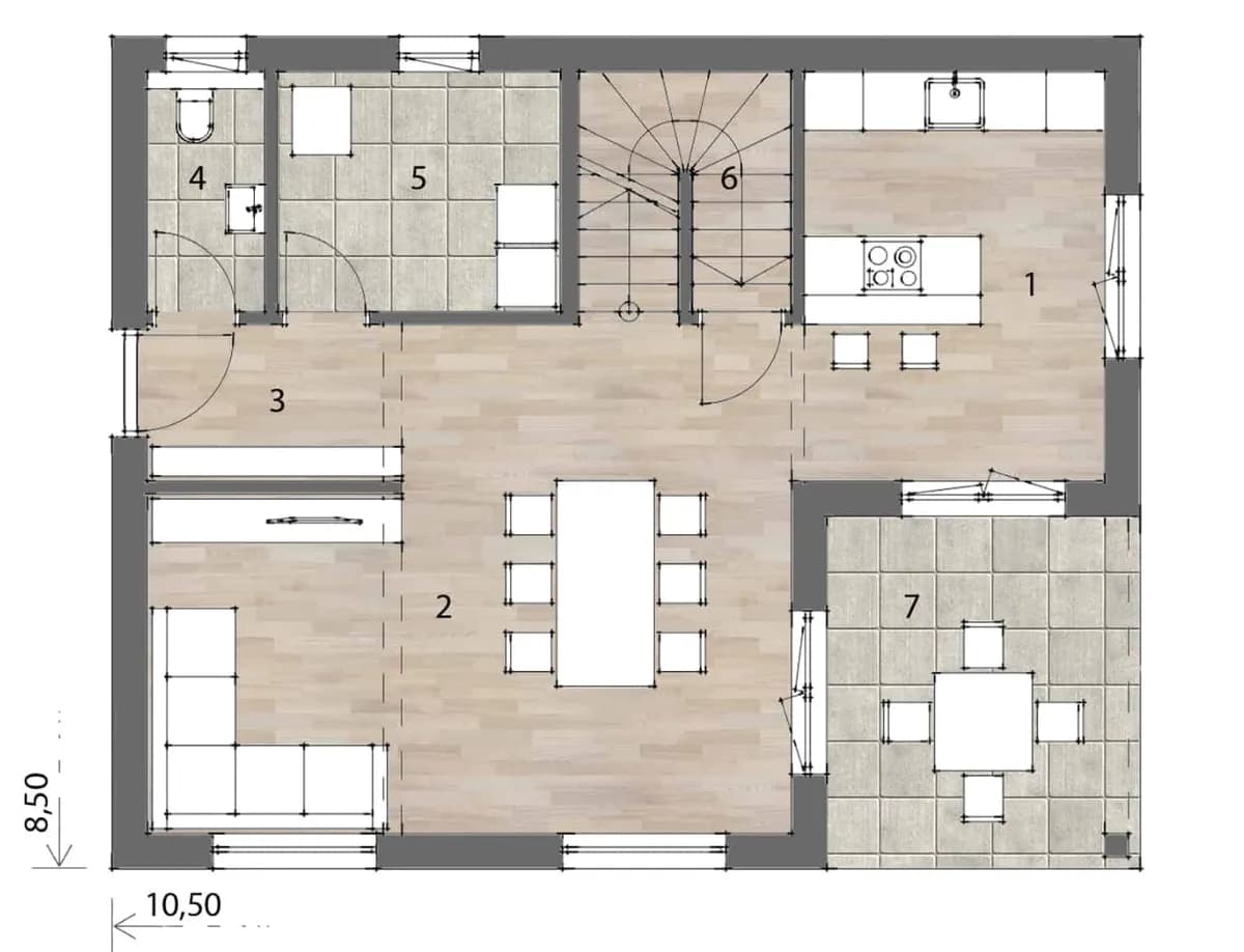 4-Zimmer-Haus kaufen in Tulln – 123 m², € 186.800 – Bild 3 von 9
