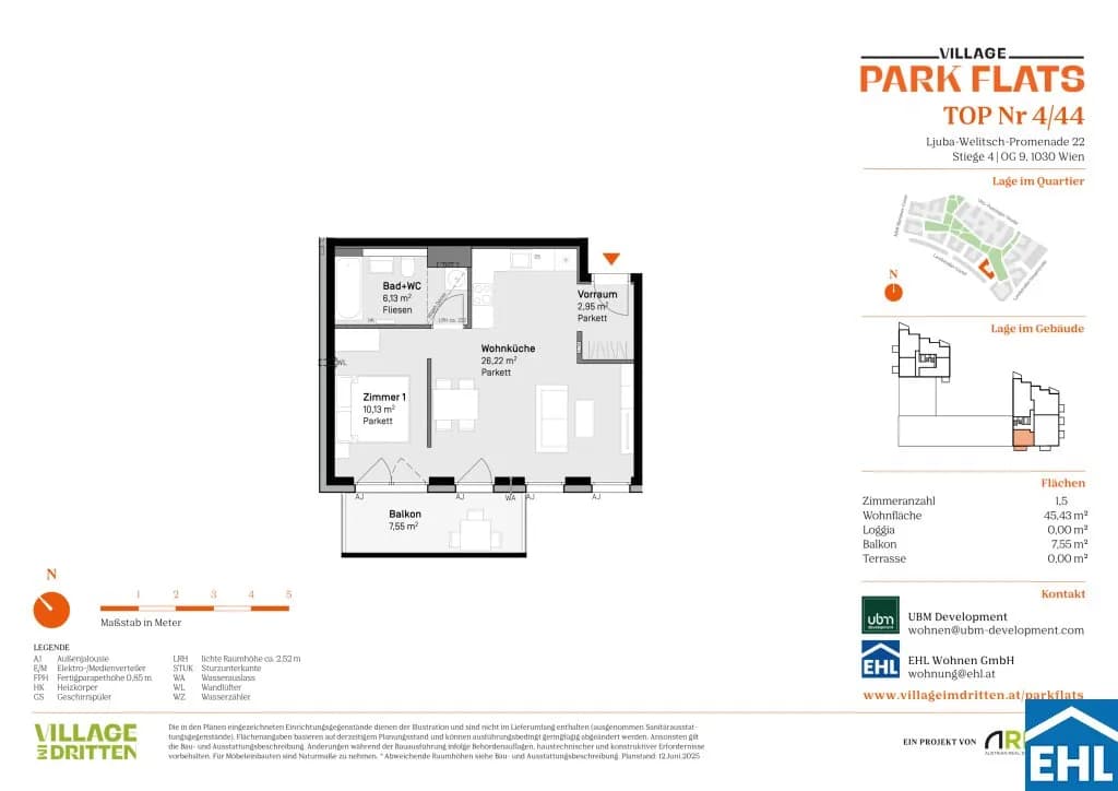 Immobilie kaufen in Wien – 45,43 m², € 384.000 – Bild 7 von 7