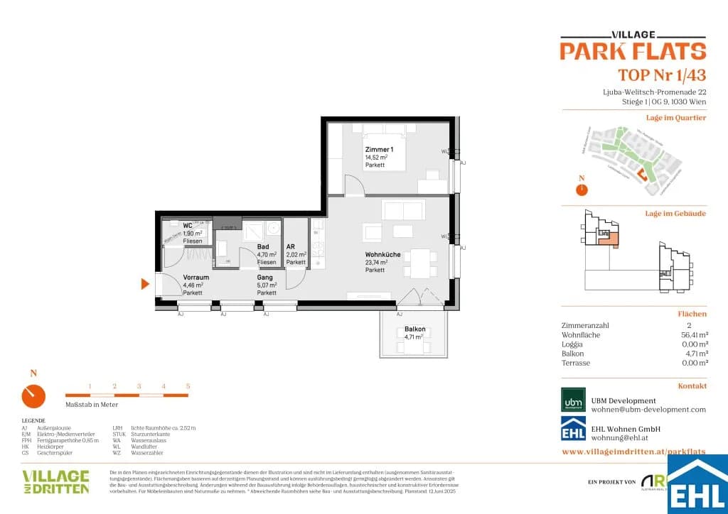 Immobilie kaufen in Wien – 56,41 m², € 467.000 – Bild 7 von 7