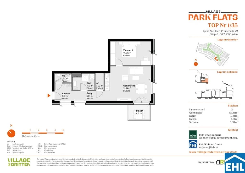 Immobilie kaufen in Wien – 56,41 m², € 431.000 – Bild 7 von 7