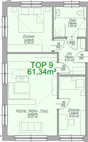 3-Zimmer-Wohnung mieten in Waidhofen an der Thaya – 63 m², € 580 – Bild 13 von 13