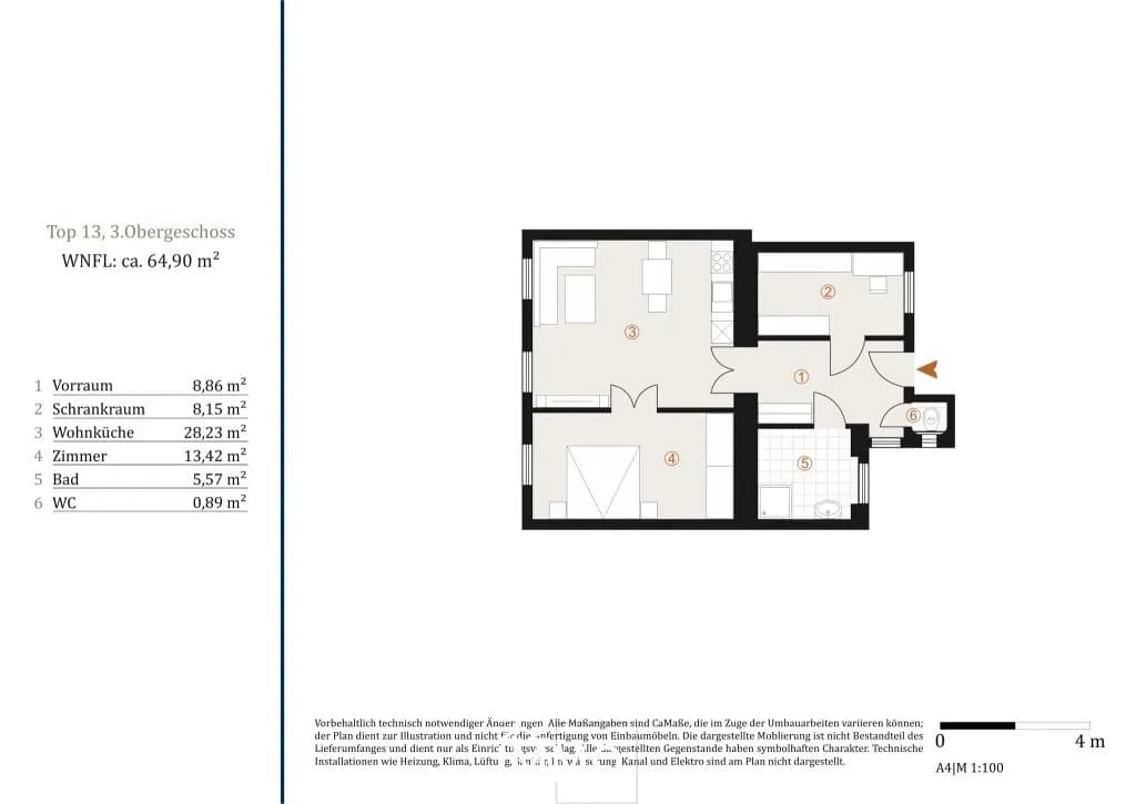 3-Zimmer-Wohnung kaufen in Wien – 64,9 m², € 439.000 – Bild 12 von 12