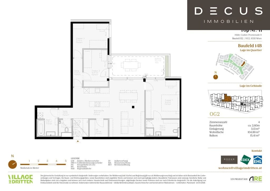 4-Zimmer-Wohnung kaufen in Wien – 104,87 m², € 849.000 – Bild 5 von 5