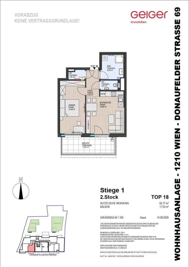 2-Zimmer-Wohnung kaufen in Wien – 50,17 m², € 347.000 – Bild 2 von 11