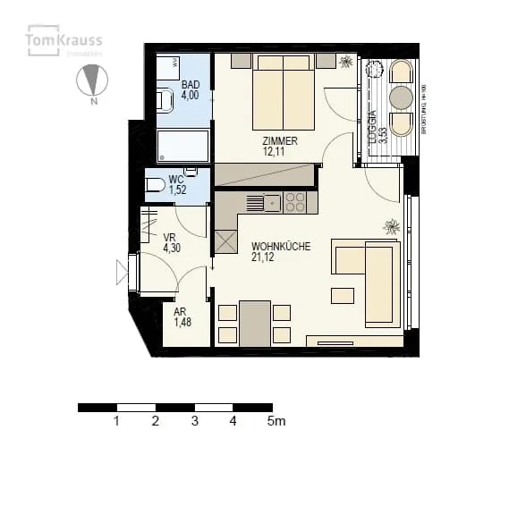2-Zimmer-Wohnung kaufen in Wien – 48,06 m², € 281.700 – Bild 12 von 13