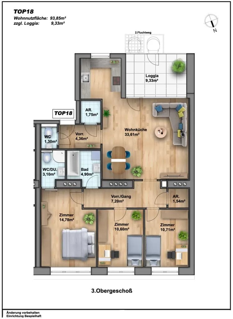 4-Zimmer-Wohnung kaufen in Wien – 93,85 m², € 598.000 – Bild 6 von 6