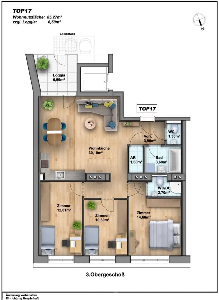 4-Zimmer-Wohnung kaufen in Wien – 85,27 m², € 498.000 – Bild 7 von 7