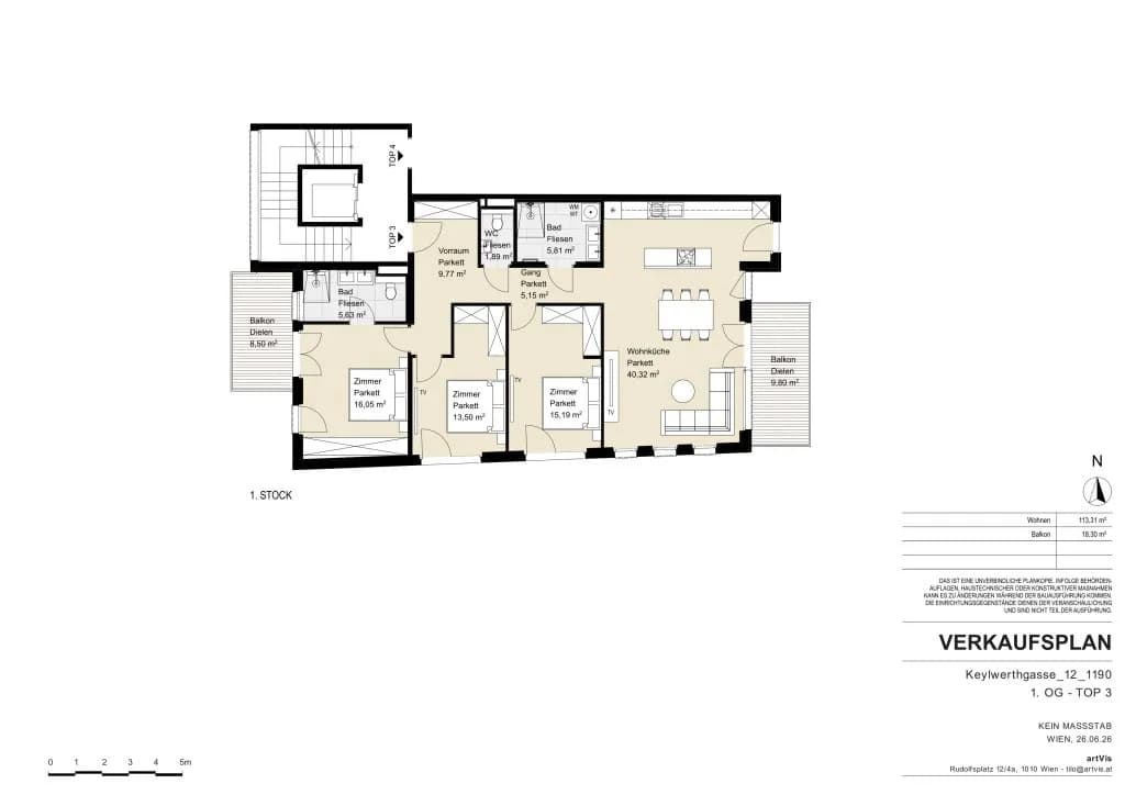 4-Zimmer-Wohnung kaufen in Wien – 120,08 m², € 1.356.904 – Bild 20 von 20