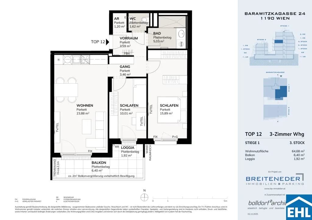 3-Zimmer-Wohnung kaufen in Wien – 64,81 m², € 620.000 – Bild 6 von 6