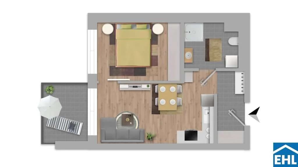 1-Zimmer-Wohnung kaufen in Wien – 35 m², € 247.500 – Bild 3 von 3