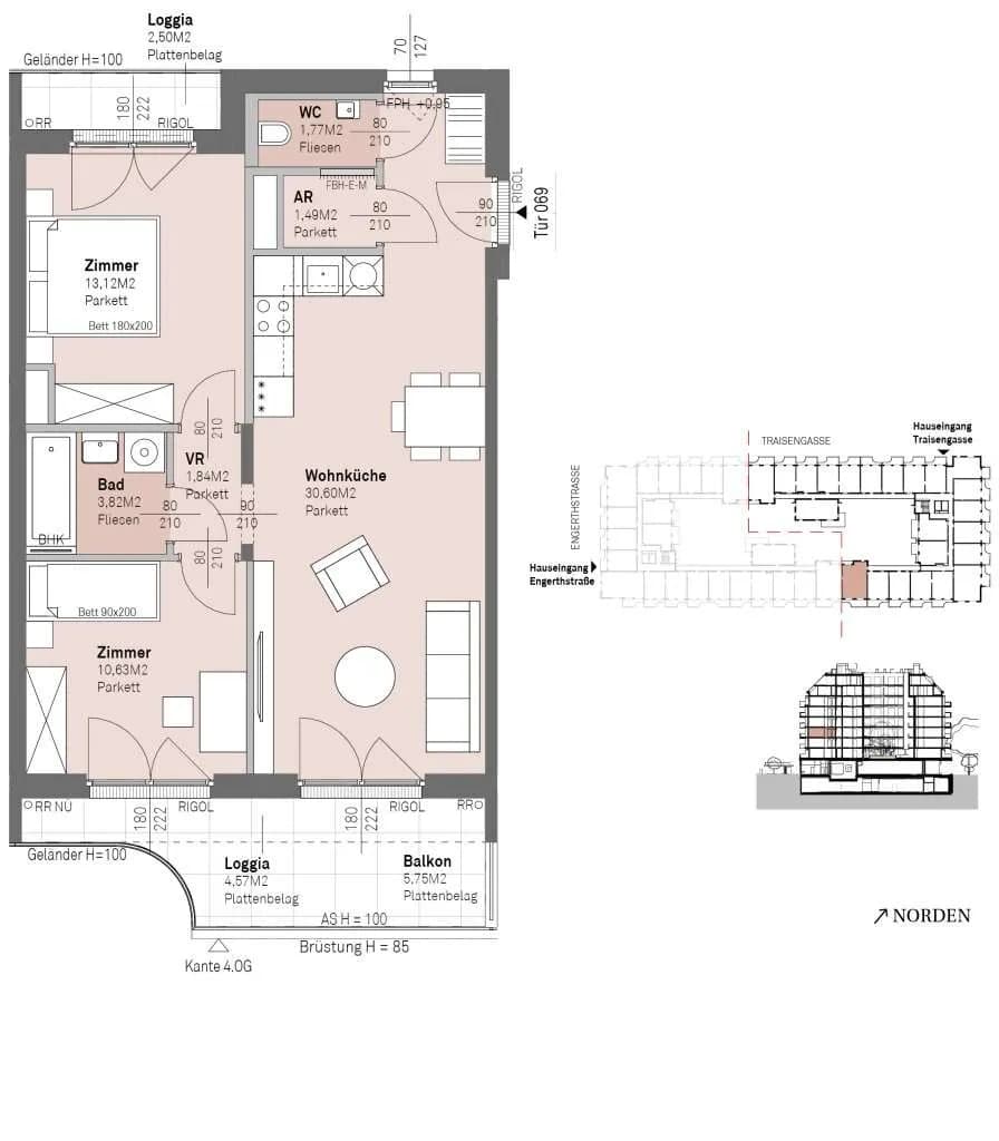 3-Zimmer-Wohnung kaufen in Wien – 63,4 m², € 465.100 – Bild 14 von 14
