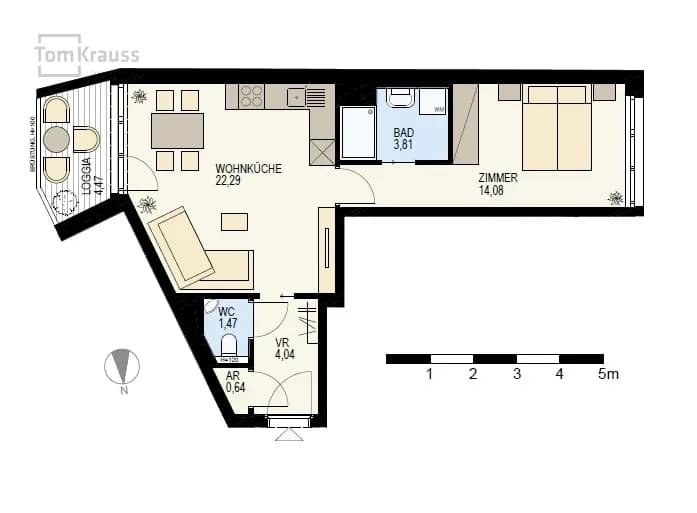 2-Zimmer-Wohnung kaufen in Wien – 50,8 m², € 297.700 – Bild 12 von 13