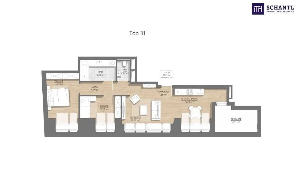 3-Zimmer-Wohnung kaufen in Wien – 78,25 m², € 499.000 – Bild 12 von 12