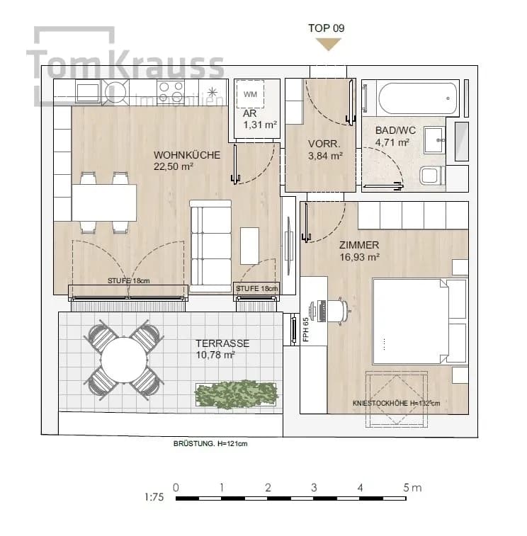 2-Zimmer-Wohnung kaufen in Wien – 49,29 m², € 574.200 – Bild 14 von 17