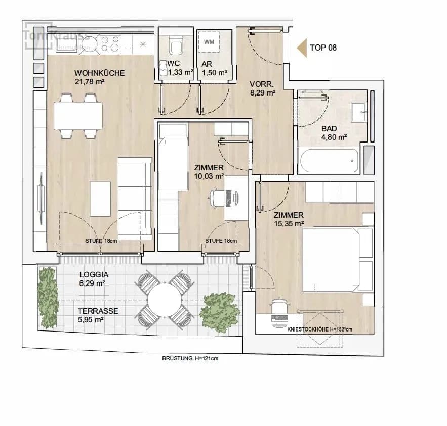 3-Zimmer-Wohnung kaufen in Wien – 62,84 m², € 724.100 – Bild 15 von 17