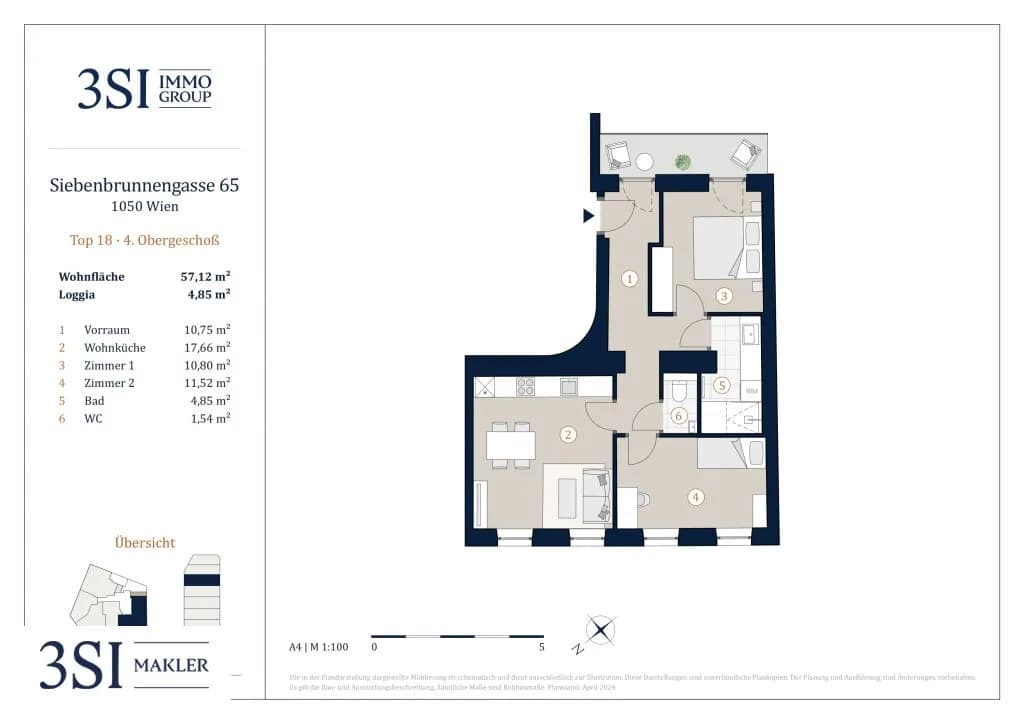 3-Zimmer-Wohnung kaufen in Wien – 57,12 m², € 510.000 – Bild 15 von 15