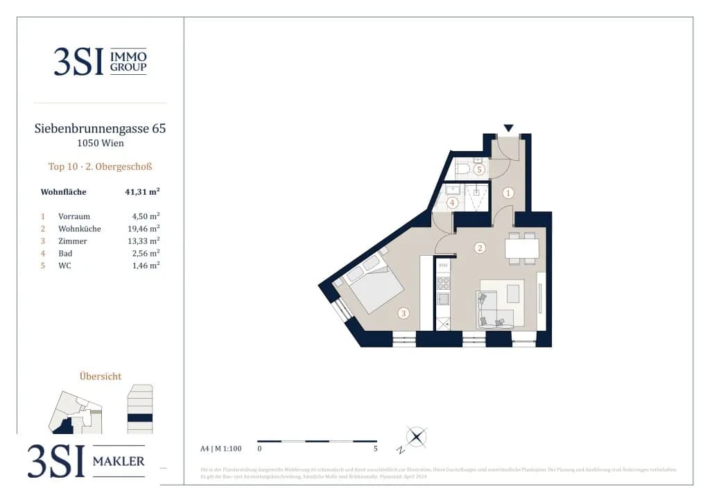 2-Zimmer-Wohnung kaufen in Wien – 41,31 m², € 330.000 – Bild 14 von 14