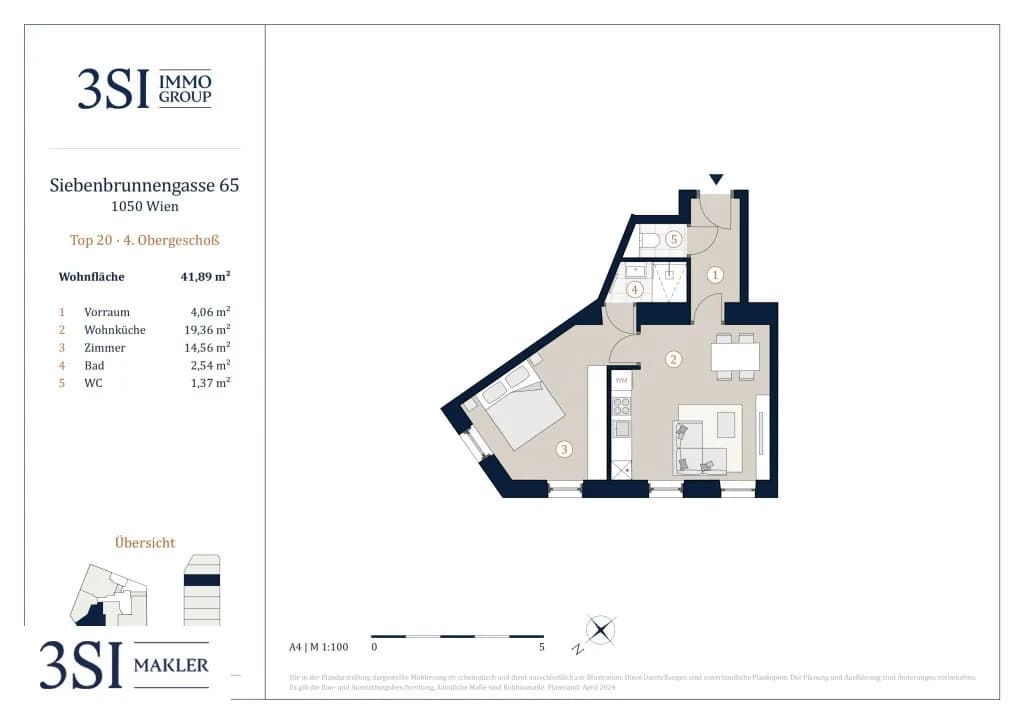 2-Zimmer-Wohnung kaufen in Wien – 41,89 m², € 359.000 – Bild 14 von 14