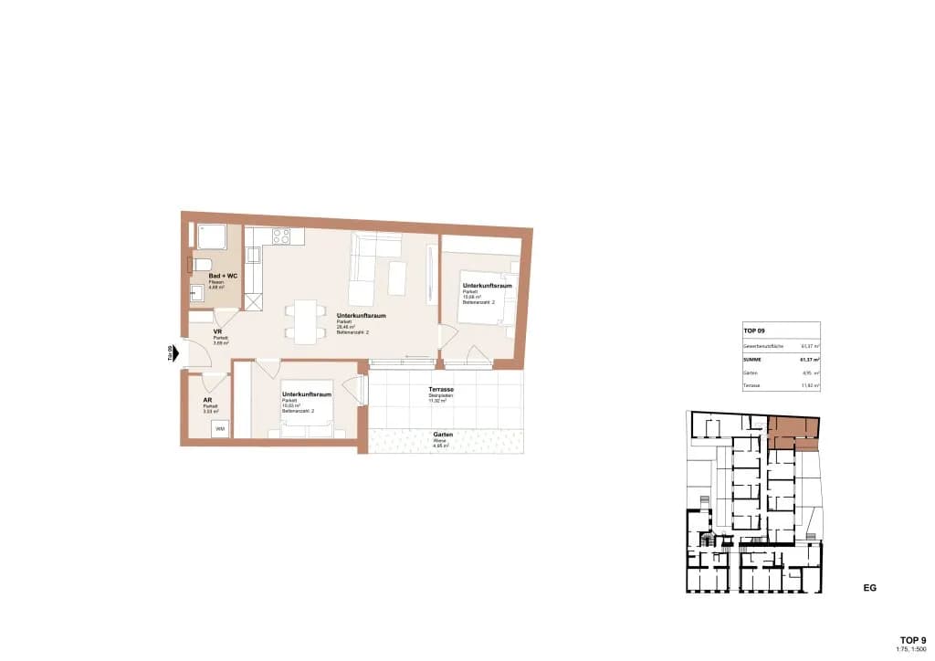 3-Zimmer-Wohnung kaufen in Wien – 61,37 m², € 379.000 – Bild 17 von 17