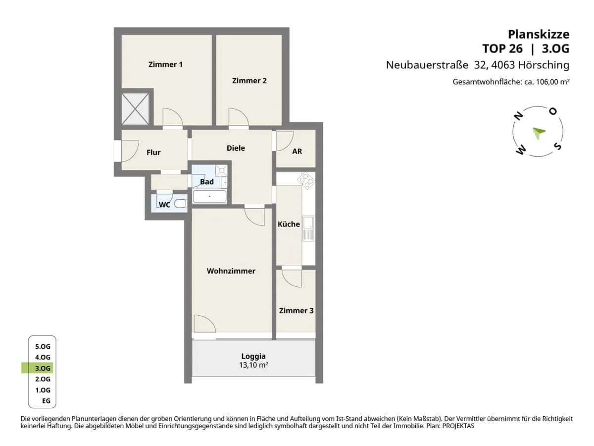 4-Zimmer-Wohnung kaufen in Linz Land – 105,95 m², € 245.000 – Bild 18 von 18