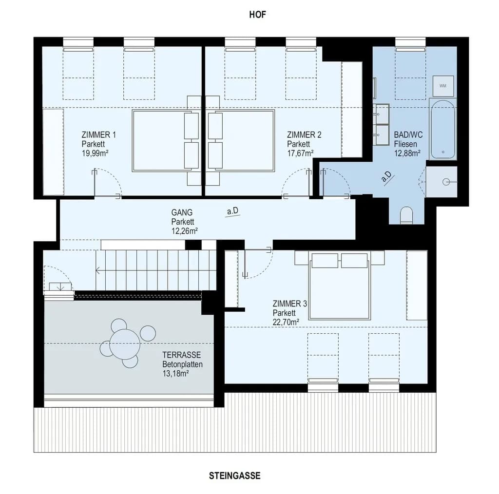 4-Zimmer-Wohnung mieten in Wien – 174 m², € 3.906 – Bild 4 von 4