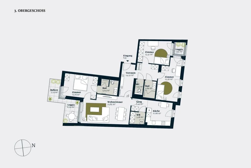 4-Zimmer-Wohnung kaufen in Wien – 109,54 m², € 1.191.300 – Bild 2 von 17