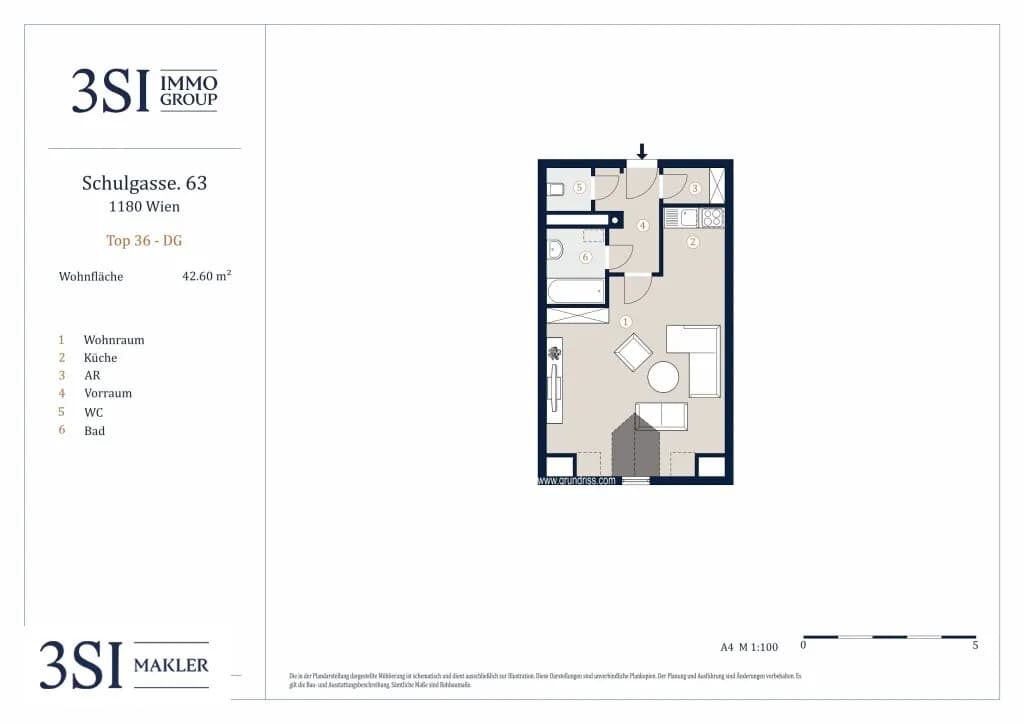 1-Zimmer-Wohnung kaufen in Wien – 42,6 m², € 241.196 – Bild 8 von 8
