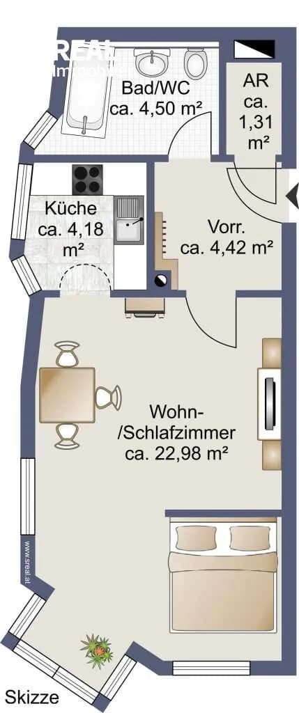Wohnung kaufen in Zell am See – 37,39 m², € 169.000 – Bild 2 von 2