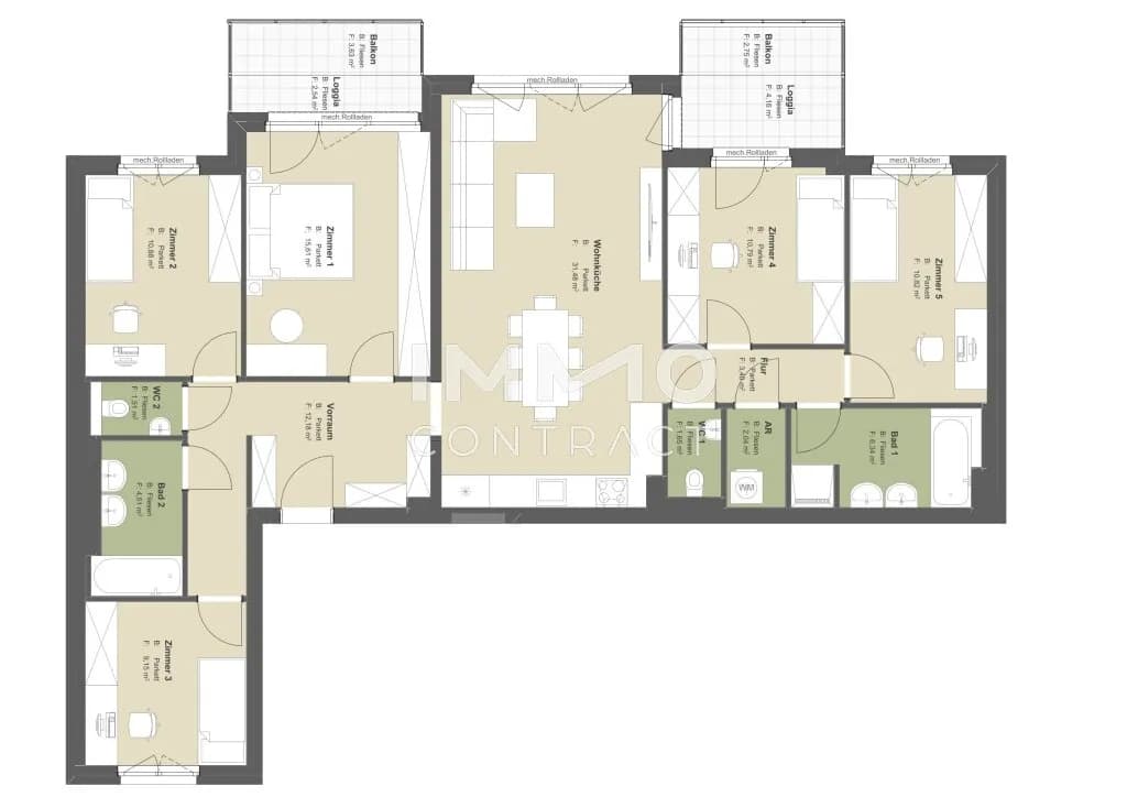 6-Zimmer-Wohnung kaufen in Wien – 127,05 m², € 655.740 – Bild 14 von 15