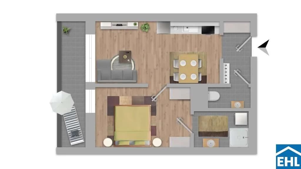 2-Zimmer-Wohnung kaufen in Wien – 38 m², € 227.000 – Bild 3 von 3