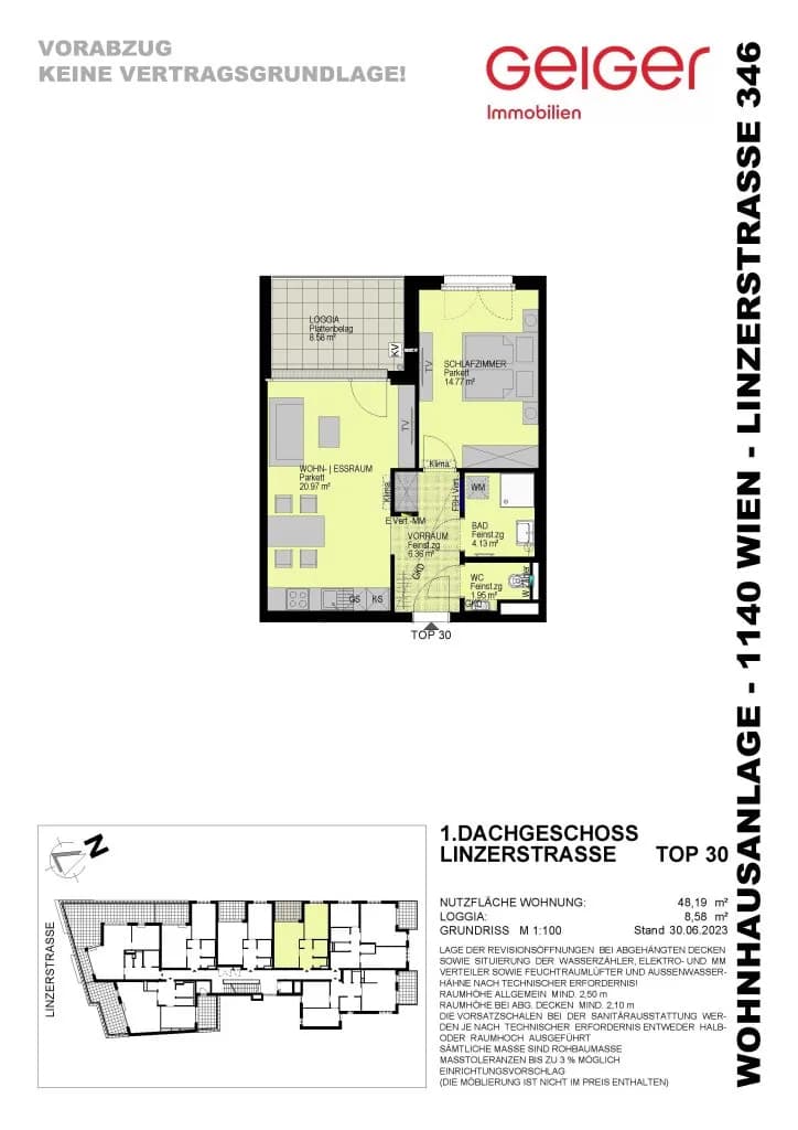 2-Zimmer-Wohnung kaufen in Wien – 48,19 m², € 381.500 – Bild 3 von 19