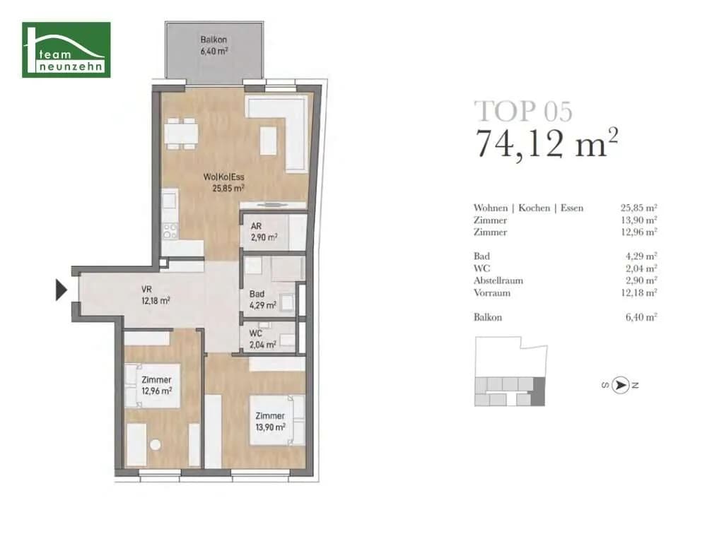 3-Zimmer-Wohnung kaufen in Graz – 74,12 m², € 375.814 – Bild 8 von 8