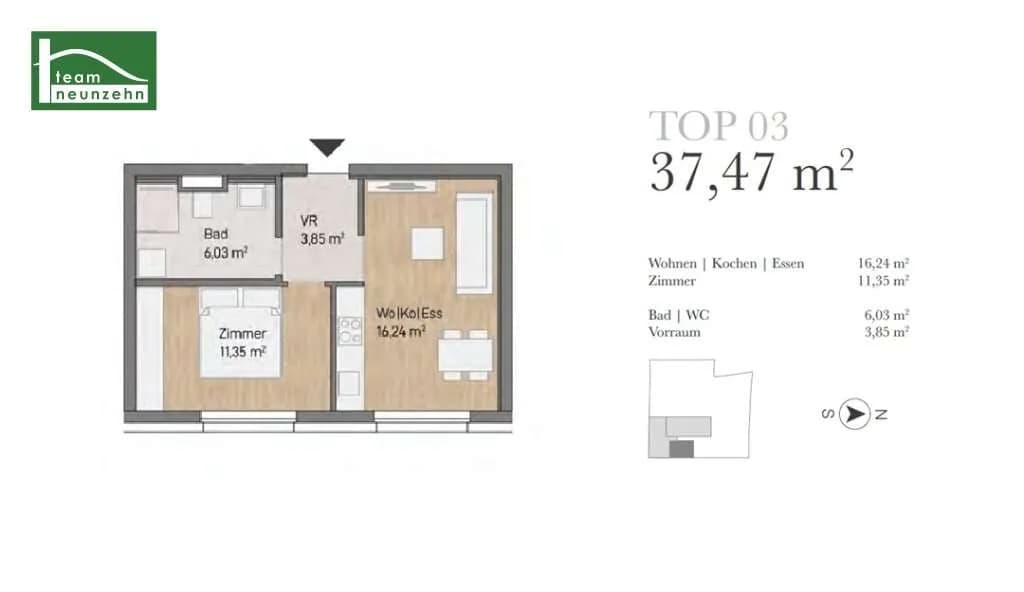 2-Zimmer-Wohnung kaufen in Graz – 37,47 m², € 204.671 – Bild 8 von 8
