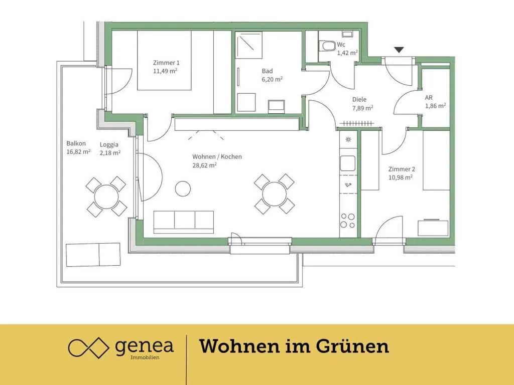 3-Zimmer-Wohnung kaufen in Graz – 68,97 m², € 349.000 – Bild 2 von 21