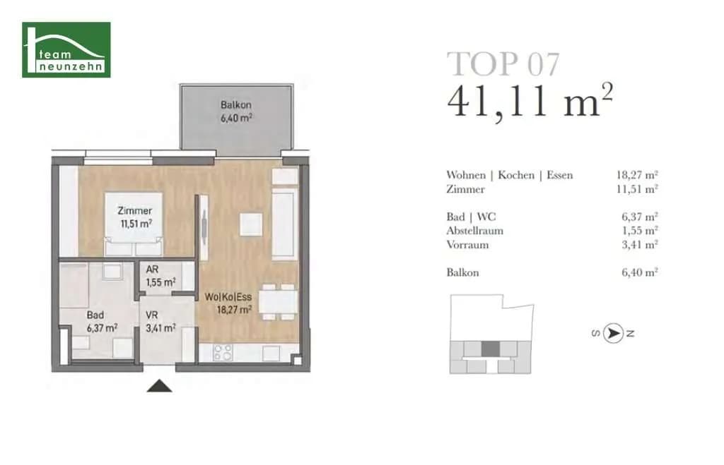 Immobilie kaufen in Graz – 41,11 m², € 209.373 – Bild 8 von 8
