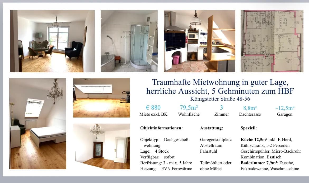 3-Zimmer-Wohnung mieten in Tulln – 80 m², € 1.302 – Bild 10 von 10
