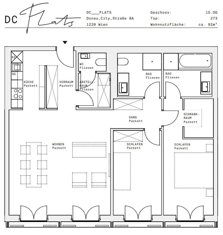 3-Zimmer-Wohnung mieten in Wien – 92,22 m², € 2.300 – Bild 17 von 18