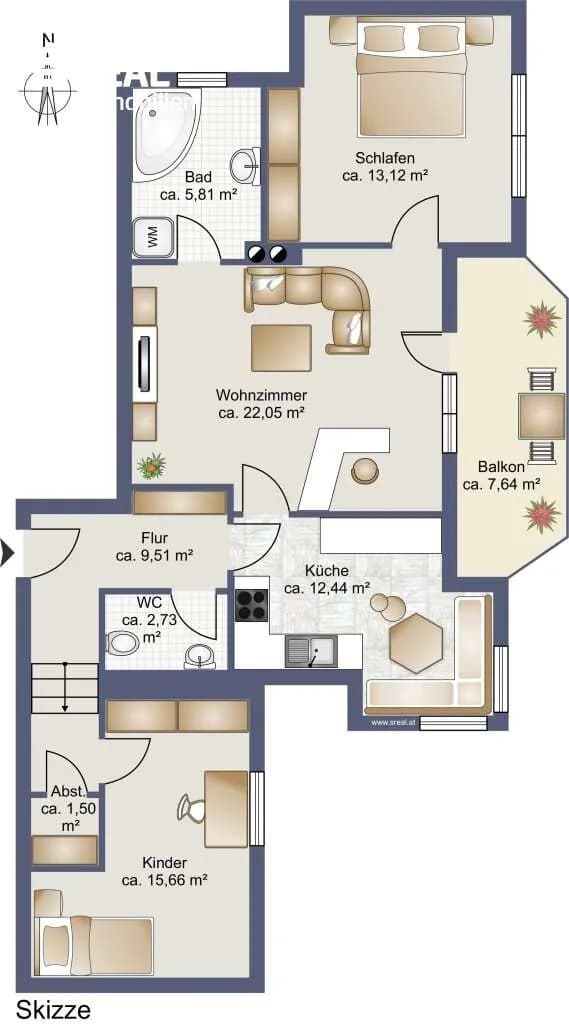 3-Zimmer-Wohnung kaufen in Zell am See – 80,85 m², € 380.000 – Bild 4 von 4