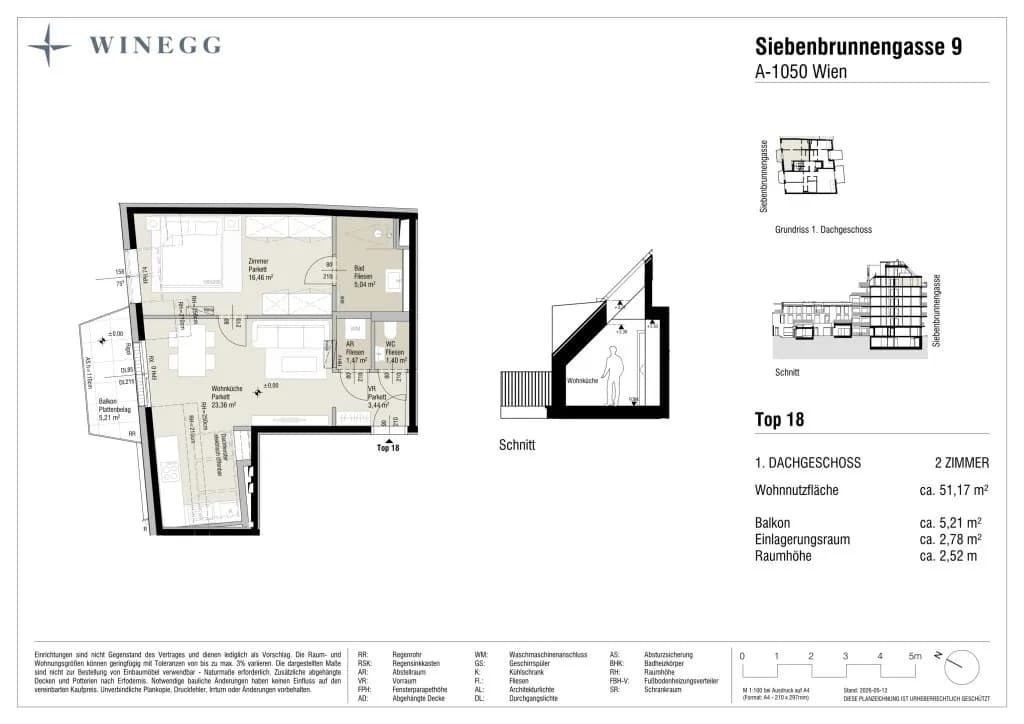 2-Zimmer-Wohnung kaufen in Wien – 51,17 m², € 484.500 – Bild 8 von 8
