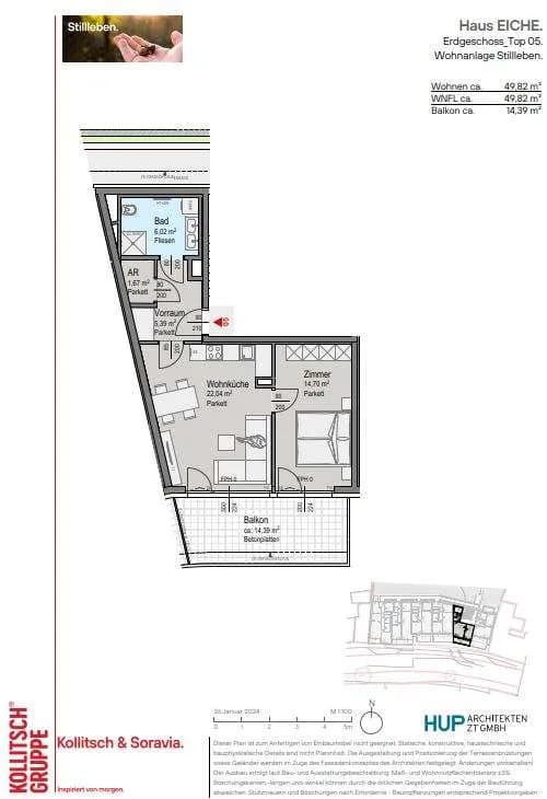 2-Zimmer-Wohnung kaufen in Mödling – 49,82 m², € 259.100 – Bild 9 von 9