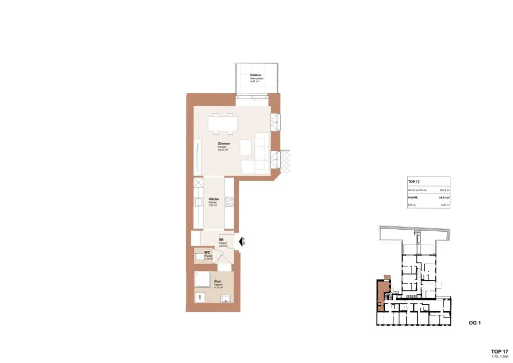 1-Zimmer-Wohnung kaufen in Wien – 38,03 m², € 229.000 – Bild 20 von 20