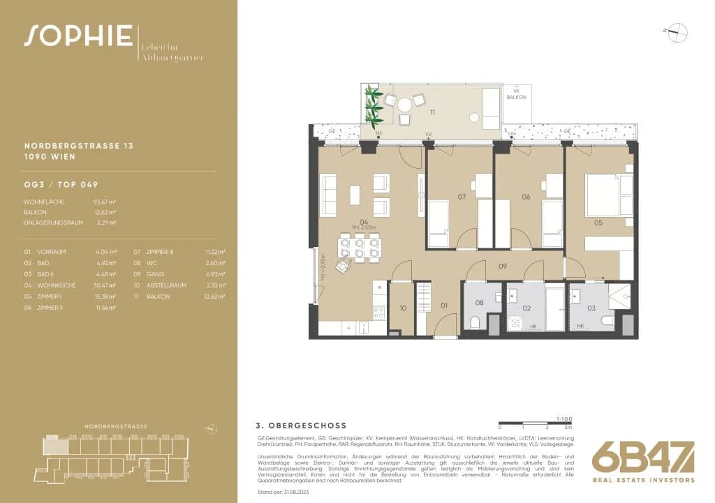 4-Zimmer-Wohnung kaufen in Wien – 93,67 m², € 885.000 – Bild 14 von 14