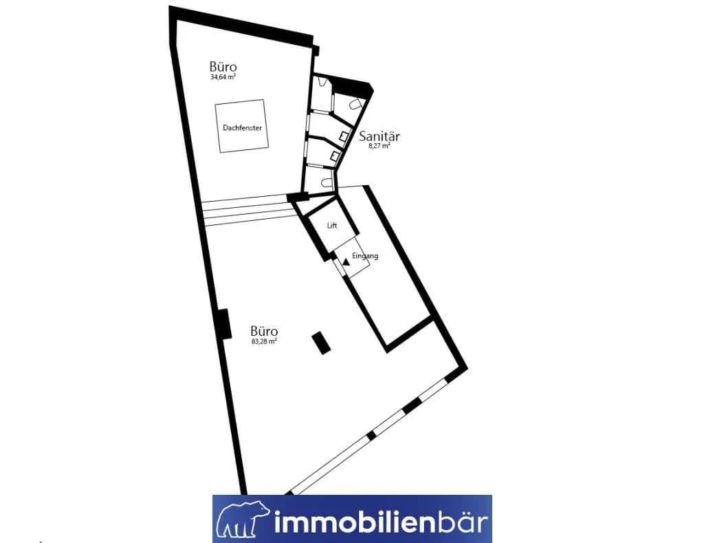 1-Zimmer-Gewerbeimmobilie mieten in Linz – 126,19 m², € 1.256 – Bild 5 von 5