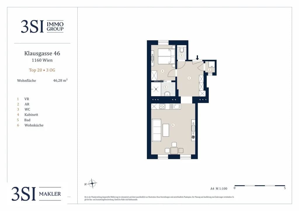 2-Zimmer-Wohnung kaufen in Wien – 45,23 m², € 245.000 – Bild 13 von 13