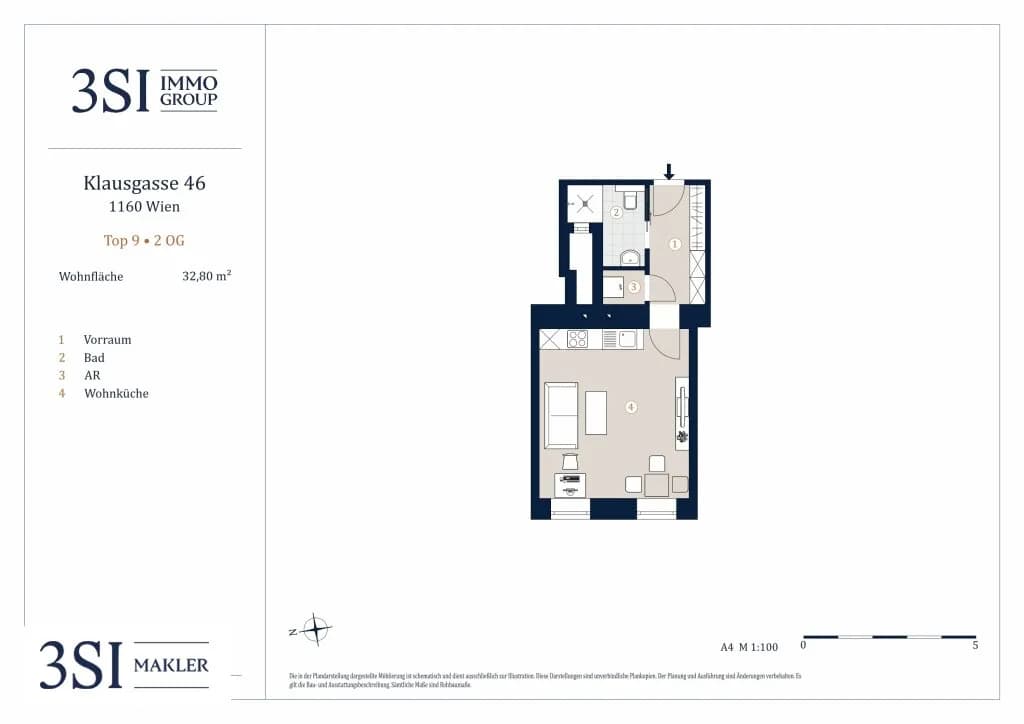 1-Zimmer-Wohnung kaufen in Wien – 32,8 m², € 159.000 – Bild 10 von 10