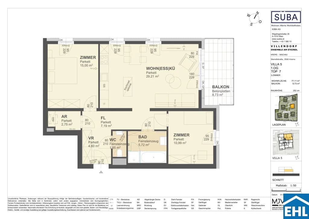 3-Zimmer-Wohnung kaufen in Krems an der Donau – 77,11 m², € 429.000 – Bild 17 von 17