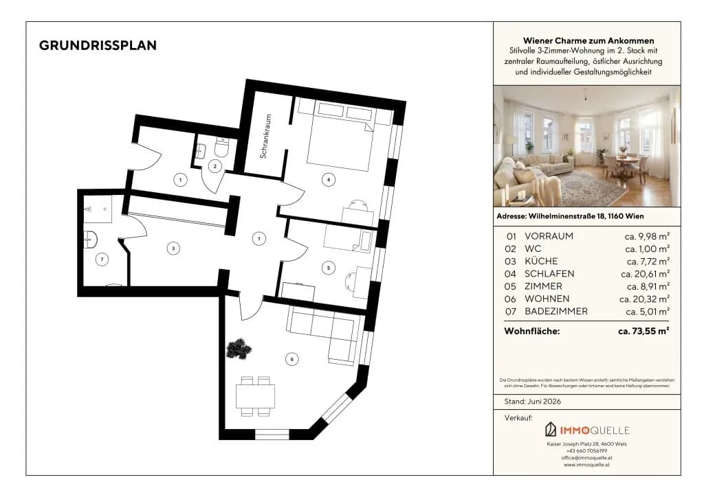 3-Zimmer-Wohnung kaufen in Wien – 73,55 m², € 329.000 – Bild 11 von 11