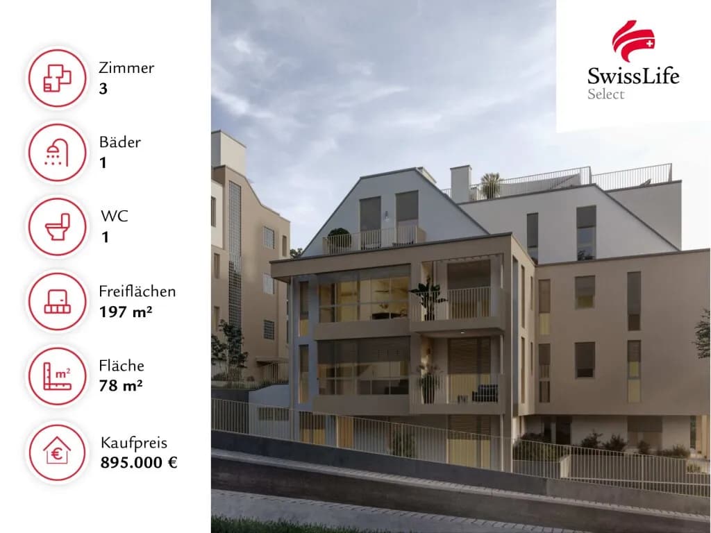 3-Zimmer-Wohnung kaufen in Wien – 77,88 m², € 895.000 – Bild 2 von 5